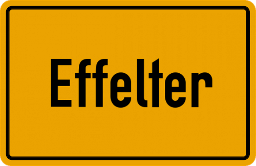 Ortsschild Effelter, Kreis Kronach