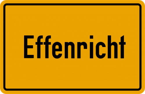 Ortsschild Effenricht, Oberpfalz