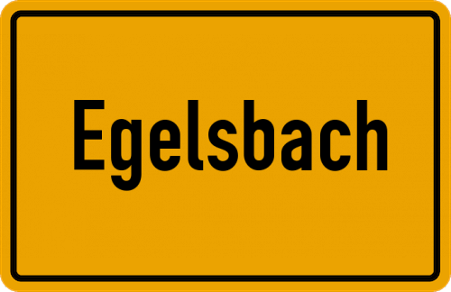 Ortsschild Egelsbach, Hessen