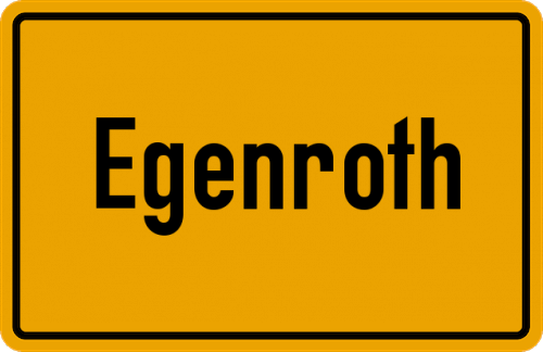 Ortsschild Egenroth