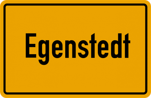Ortsschild Egenstedt