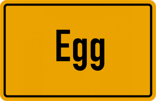 Ortsschild Egg, Allgäu