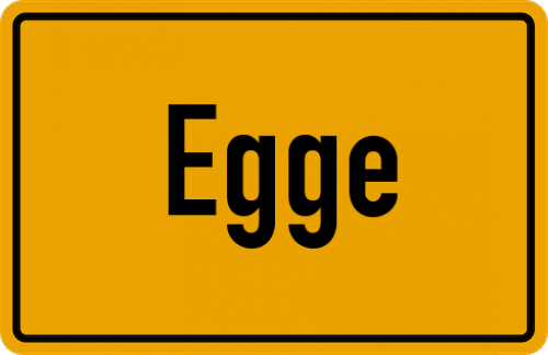 Ortsschild Egge
