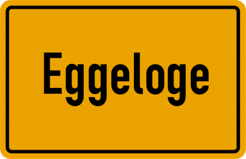 Ortsschild Eggeloge
