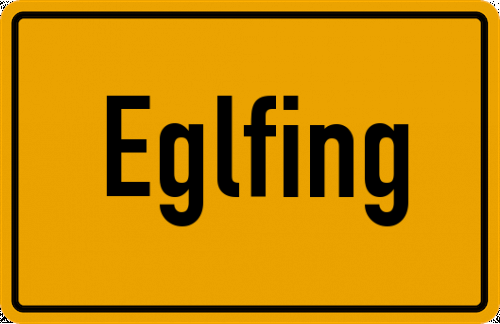 Ortsschild Eglfing, Kreis München