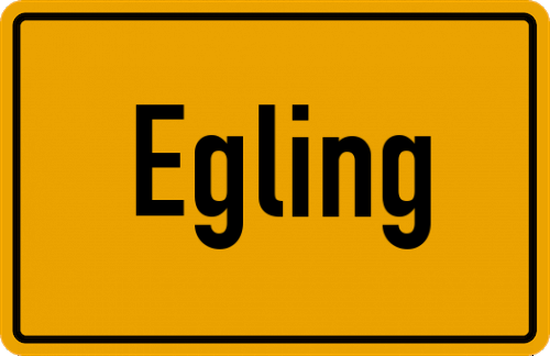 Ortsschild Egling, Staffelsee