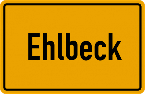 Ortsschild Ehlbeck