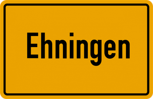 Ortsschild Ehningen (Kreis Böblingen)