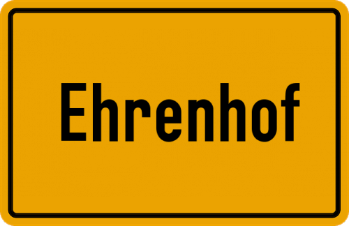 Ortsschild Ehrenhof