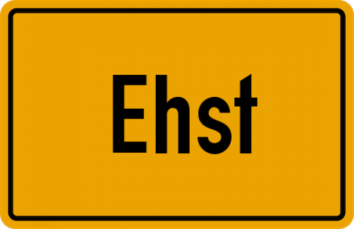 Ortsschild Ehst, Eiderstedt