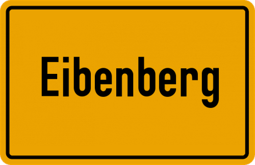 Ortsschild Eibenberg, Oberfranken