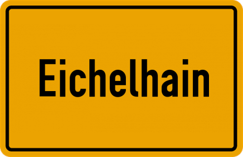 Ortsschild Eichelhain
