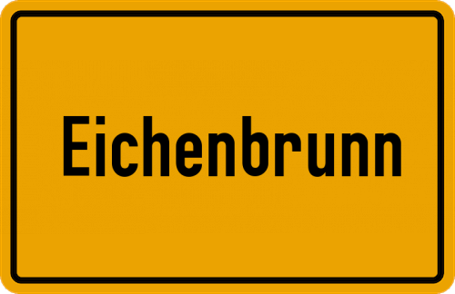 Ortsschild Eichenbrunn
