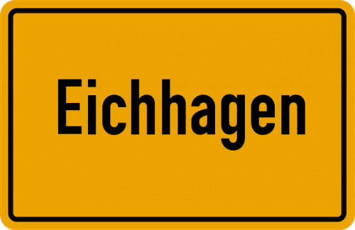 Ortsschild Eichhagen, Biggesee