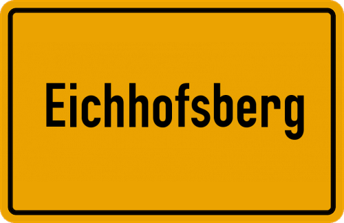 Ortsschild Eichhofsberg, Niederelbe