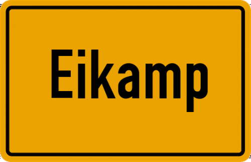Ortsschild Eikamp, Rheinland