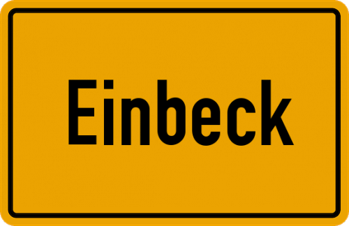 Ortsschild Einbeck