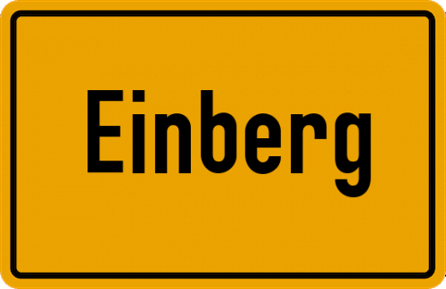 Ortsschild Einberg