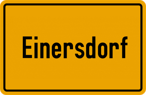 Ortsschild Einersdorf