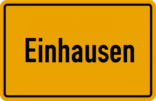 Ortsschild Einhausen, Hessen