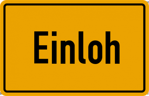 Ortsschild Einloh