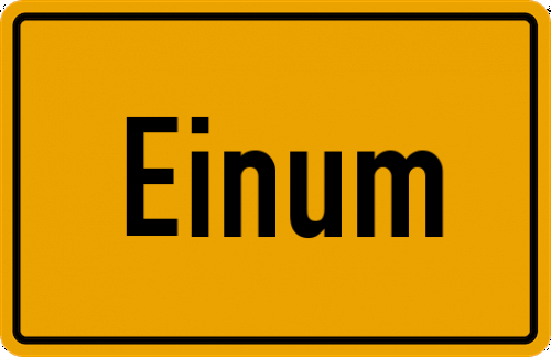Ortsschild Einum, Kreis Hildesheim