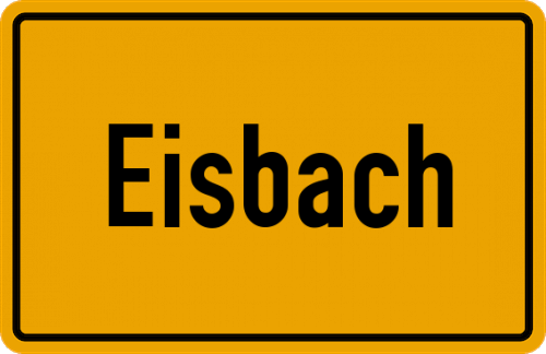 Ortsschild Eisbach