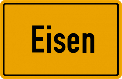 Ortsschild Eisen, Oberwesterwald