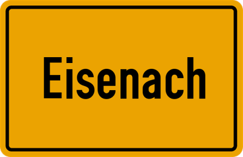 Ortsschild Eisenach, Thüringen