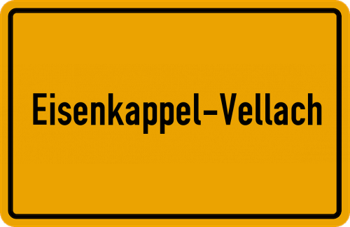 Ortsschild Eisenkappel-Vellach