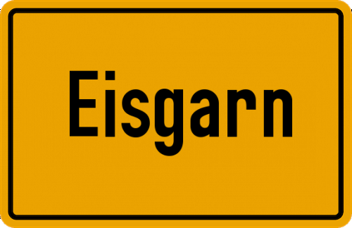 Ortsschild Eisgarn