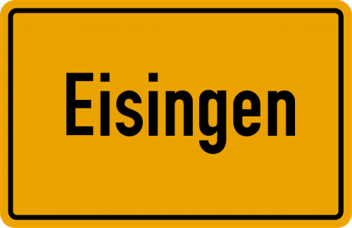 Ortsschild Eisingen, Kreis Würzburg