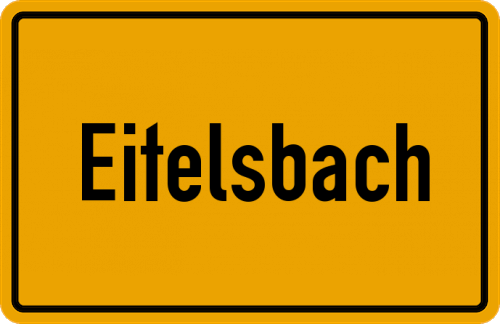 Ortsschild Eitelsbach