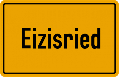 Ortsschild Eizisried, Allgäu