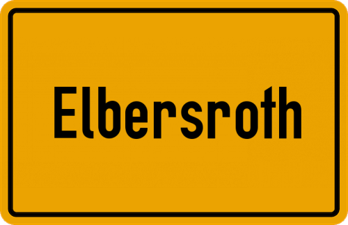 Ortsschild Elbersroth