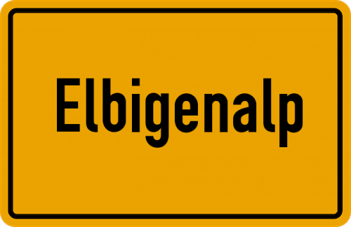 Ortsschild Elbigenalp