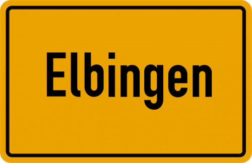 Ortsschild Elbingen, Westerwald