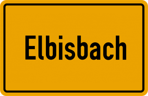 Ortsschild Elbisbach