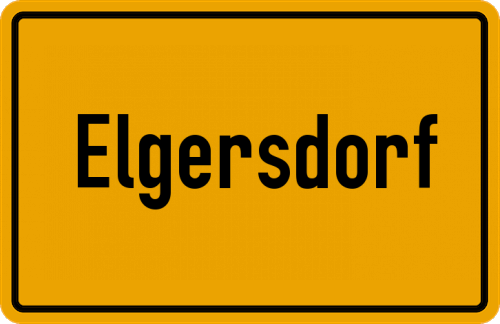 Ortsschild Elgersdorf