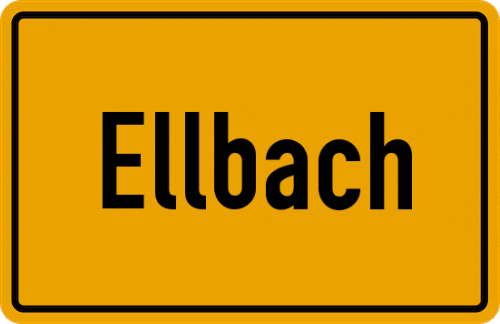 Ortsschild Ellbach