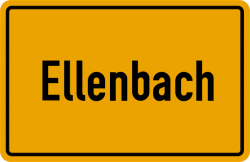 Ortsschild Ellenbach, Mittelfranken