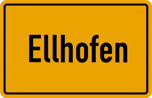 Ortsschild Ellhofen, Allgäu