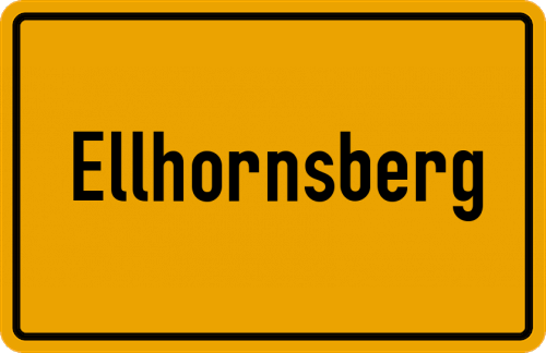 Ortsschild Ellhornsberg