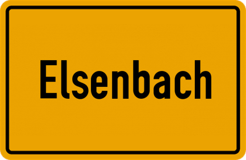 Ortsschild Elsenbach