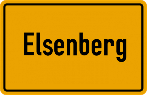 Ortsschild Elsenberg, Oberfranken