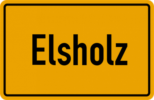 Ortsschild Elsholz