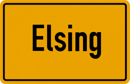 Ortsschild Elsing