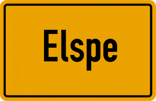 Ortsschild Elspe, Sauerland