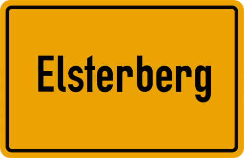Ortsschild Elsterberg, Vogtland