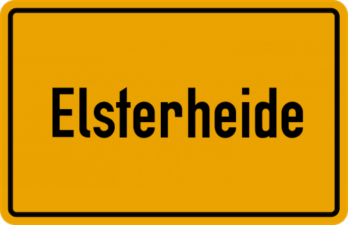 Ortsschild Elsterheide